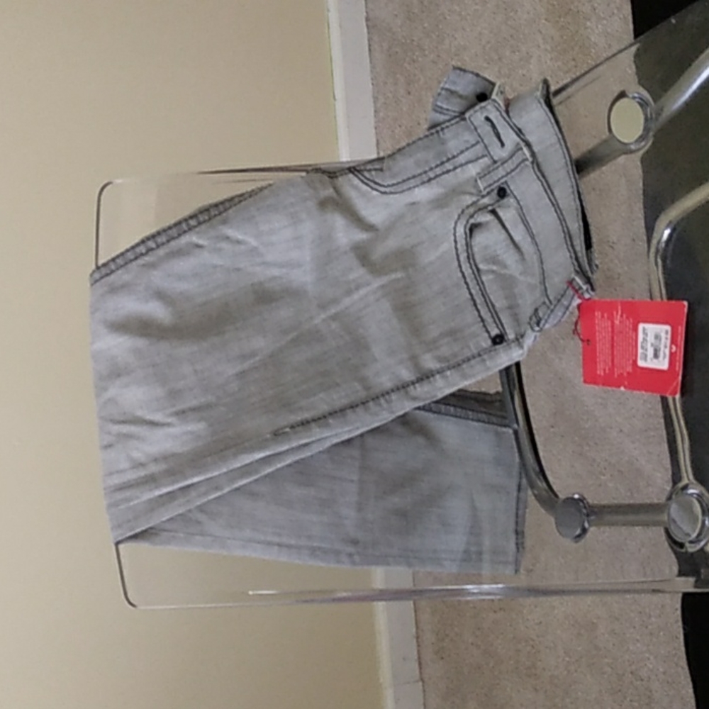 True religion jeans 32 worn cement with black stich
